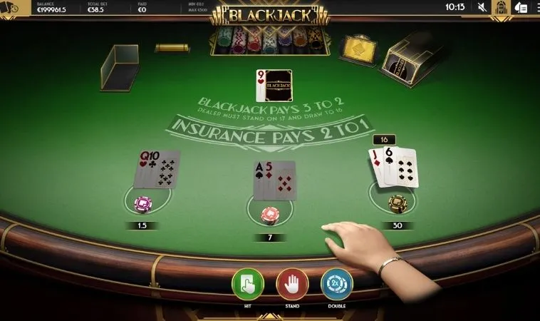 Blackjack Tại N88: Bí Kíp Thắng Lớn Từ Cao Thủ 2 Giao diện chơi Blackjack tại N88
